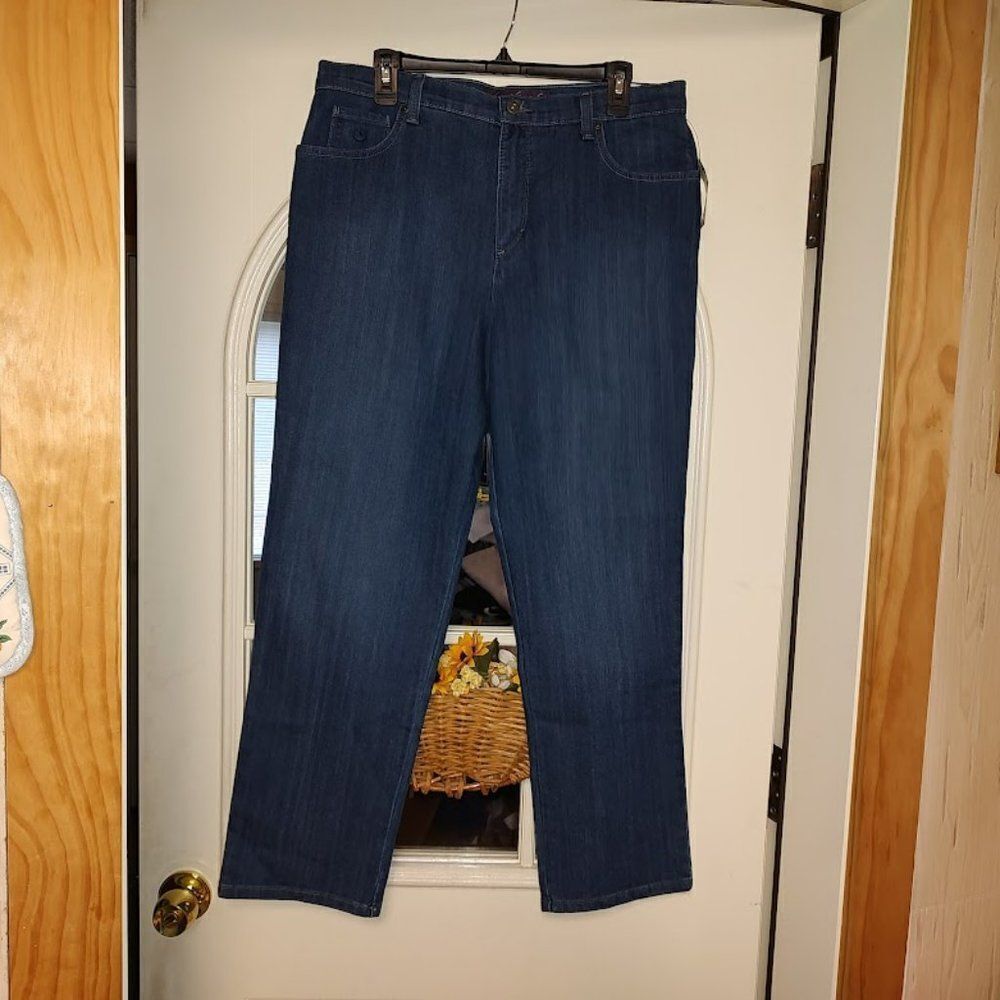 Gloria Vanderbilt Dark Blue Straight Leg Jeans 16 P